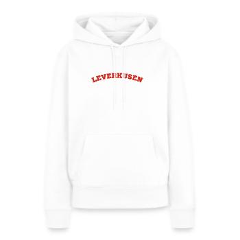 Leverkusen - Frauen Premium Bio Hoodie - Weiß - Vorne - Julia (174cm)