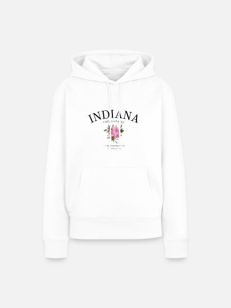 Indiana - Indianapolis - Hoosier State - Frauen Premium Bio Hoodie - Weiß