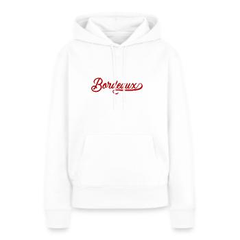 Jahrgang Bordeaux - Frauen Premium Bio Hoodie - Weiß - Vorne - Julia (174cm)