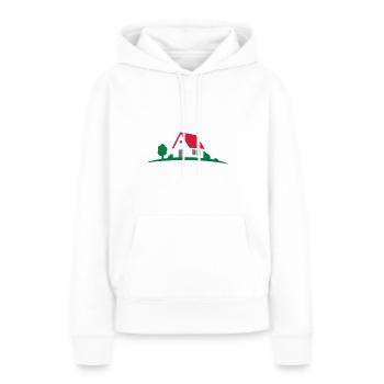 Maison - Sweat à capuche Premium bio Femme - blanc - Devant - Julia (174cm)