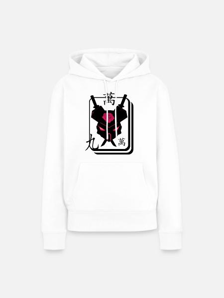 Karate Maus - Frauen Premium Bio Hoodie - Weiß