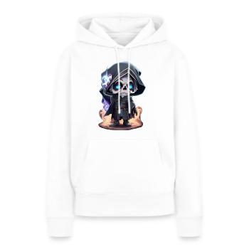 Squelette de sorcier - Sweat à capuche Premium bio Femme - blanc - Devant - Julia (174cm)