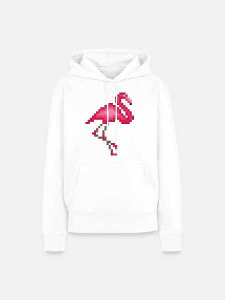 Flamingo - Frauen Premium Bio Hoodie - Weiß