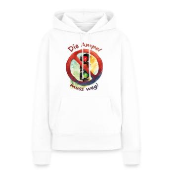 Die Ampel muss weg! - Frauen Premium Bio Hoodie - Weiß - Vorne - Julia (174cm)