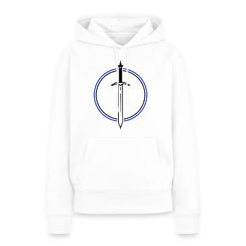 Schwert Icon - Frauen Premium Bio Hoodie - Weiß - Vorne - Julia (174cm)
