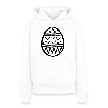 Oeuf de Pâques - Sweat à capuche Premium bio Femme - blanc - Devant - Julia (174cm)
