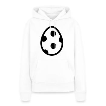 Oeuf - Sweat à capuche Premium bio Femme - blanc - Devant - Julia (174cm)