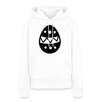 oeuf de paques - Sweat à capuche Premium bio Femme - blanc - Devant - Julia (174cm)