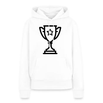 trophée - Sweat à capuche Premium bio Femme - blanc - Devant - Julia (174cm)