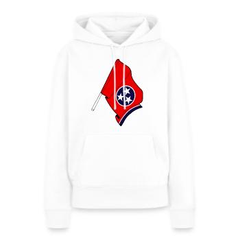 Drapeau du Tennessee - Sweat à capuche Premium bio Femme - blanc - Devant - Julia (174cm)