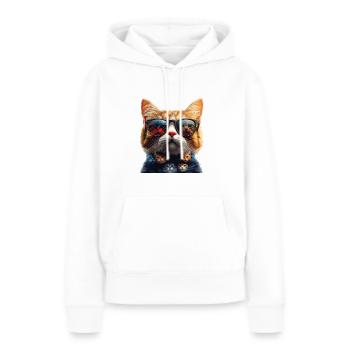 Cool Cats - Frauen Premium Bio Hoodie - Weiß - Vorne - Julia (174cm)