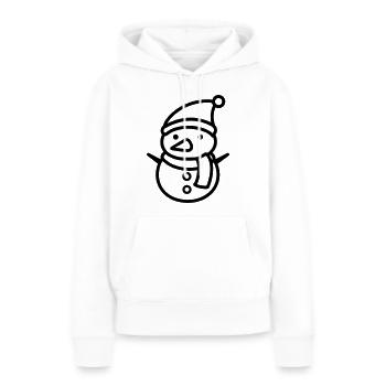 Bonhomme de neige - Sweat à capuche Premium bio Femme - blanc - Devant - Julia (174cm)