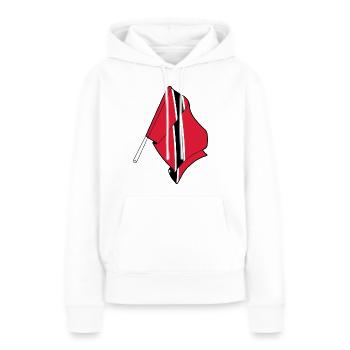 Drapeau de Trinité-et-Tobago - Sweat à capuche Premium bio Femme - blanc - Devant - Julia (174cm)