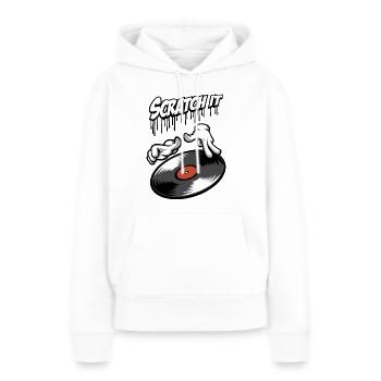 Scratch it - Sweat à capuche Premium bio Femme - blanc - Devant - Julia (174cm)