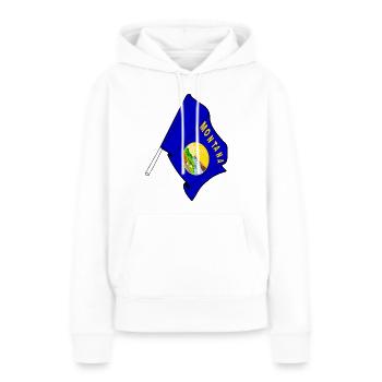 Flagge von Montana - Frauen Premium Bio Hoodie - Weiß - Vorne - Julia (174cm)