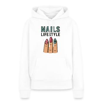 Nails Lifestyle - Frauen Premium Bio Hoodie - Weiß - Vorne - Julia (174cm)