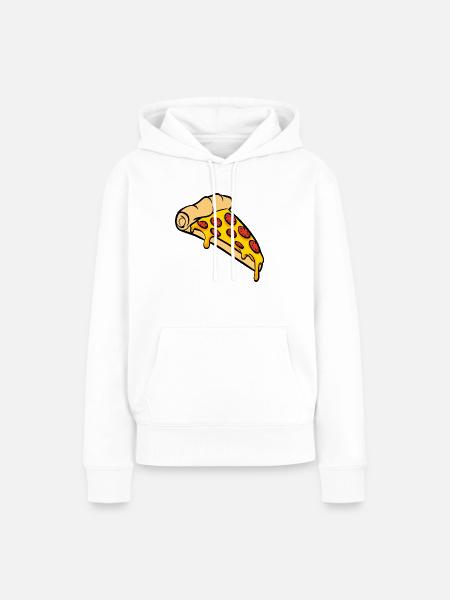 Pizza Slice Geschenk - Frauen Premium Bio Hoodie - Weiß