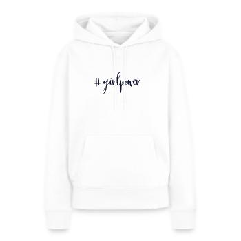 # girlpower - text - Frauen Premium Bio Hoodie - Weiß - Vorne - Julia (174cm)