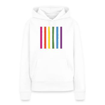 Fierté - Sweat à capuche Premium bio Femme - blanc - Devant - Julia (174cm)