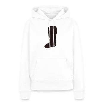 Botte - Sweat à capuche Premium bio Femme - blanc - Devant - Julia (174cm)