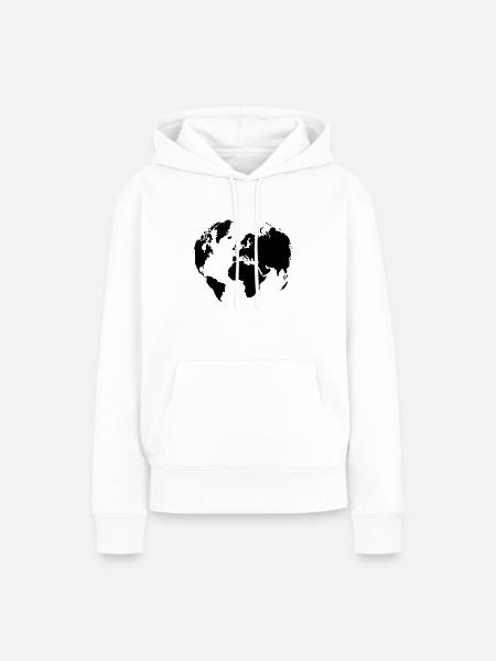 Welt - Frauen Premium Bio Hoodie - Weiß