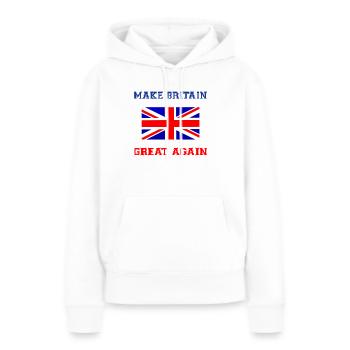 Machen Sie Großbritannien wieder großartig - Frauen Premium Bio Hoodie - Weiß - Vorne - Julia (174cm)