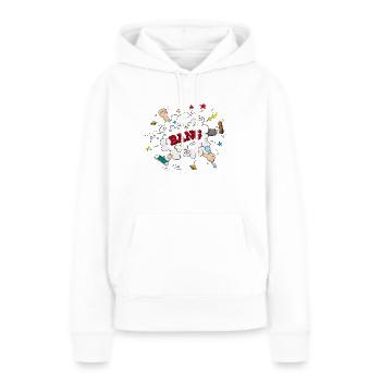 BANG! - Sweat à capuche Premium bio Femme - blanc - Devant - Julia (174cm)