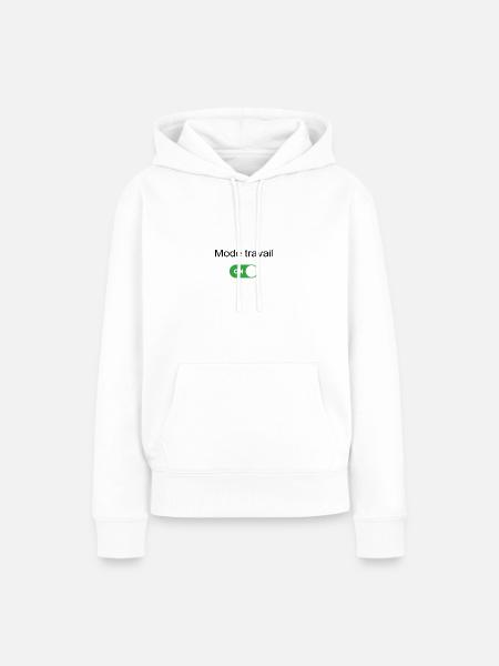 Arbeitsmodus on - Frauen Premium Bio Hoodie - Weiß