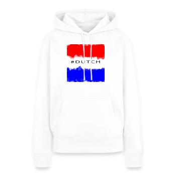 #néerlandais - Sweat à capuche Premium bio Femme - blanc - Devant - Julia (174cm)