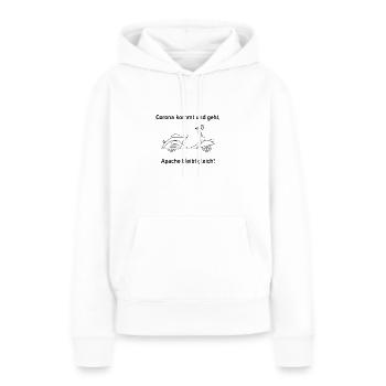 Apache Corona Roller - Frauen Premium Bio Hoodie - Weiß - Vorne - Julia (174cm)