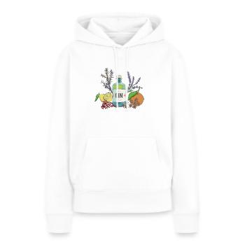 GIN - Sweat à capuche Premium bio Femme - blanc - Devant - Julia (174cm)