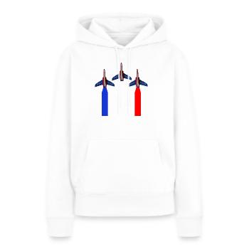 Patrouille de France meeting aérien armée de l'air - Sweat à capuche Premium bio Femme - blanc - Devant - Julia (174cm)