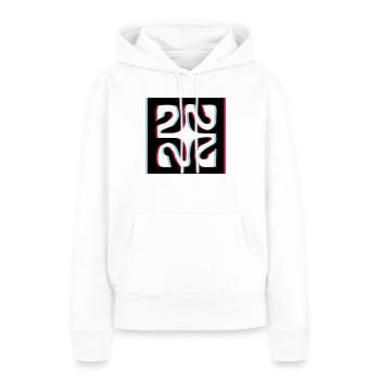 3d tattoo losange - Sweat à capuche Premium bio Femme - blanc - Devant - Julia (174cm)