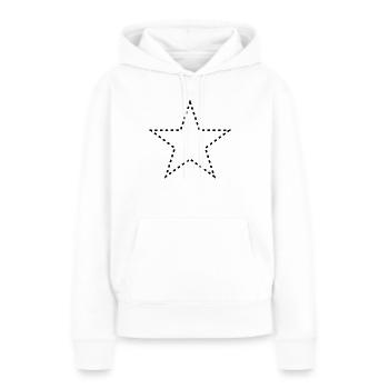 dashed_star_1c - Frauen Premium Bio Hoodie - Weiß - Vorne - Julia (174cm)