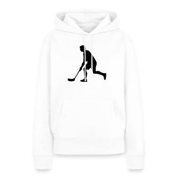 Floorball - Frauen Premium Bio Hoodie - Weiß - Vorne - Julia (174cm)