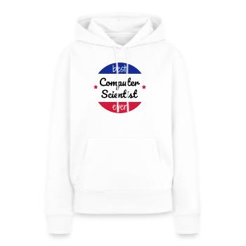 Computer / Informatiker / Aussenseiter / Ingenieur - Frauen Premium Bio Hoodie - Weiß - Vorne - Julia (174cm)