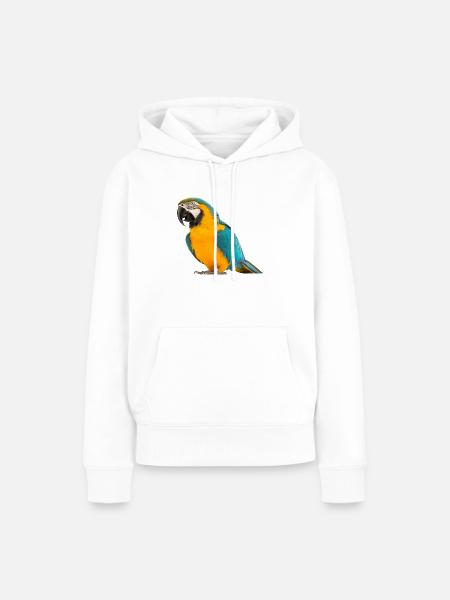 Bunter Papagei - Frauen Premium Bio Hoodie - Weiß
