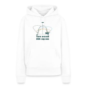 360 degrés - Sweat à capuche Premium bio Femme - blanc - Devant - Julia (174cm)