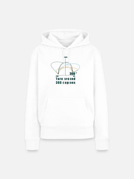 360 degrees - Frauen Premium Bio Hoodie - Weiß