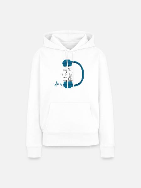 Dancing Dance Music - Frauen Premium Bio Hoodie - Weiß