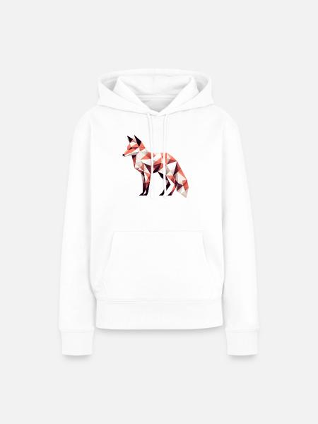 Fuchs // fox - Frauen Premium Bio Hoodie - Weiß