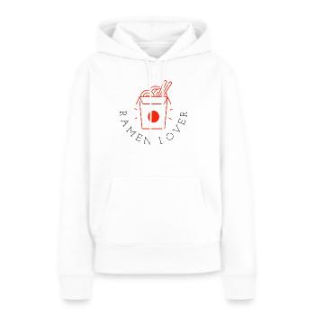Feinschmecker - Frauen Premium Bio Hoodie - Weiß - Vorne - Julia (174cm)