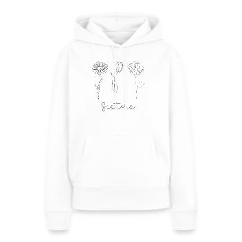 Sisters - Frauen Premium Bio Hoodie - Weiß - Vorne - Julia (174cm)
