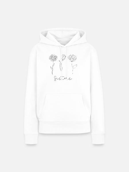 Sisters - Frauen Premium Bio Hoodie - Weiß