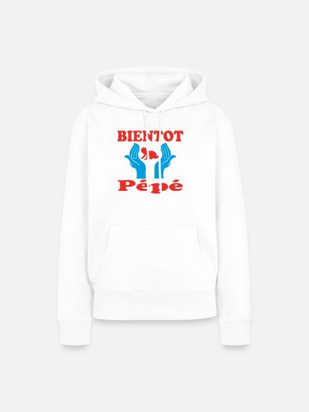 BALD Pépé - Frauen Premium Bio Hoodie - Weiß