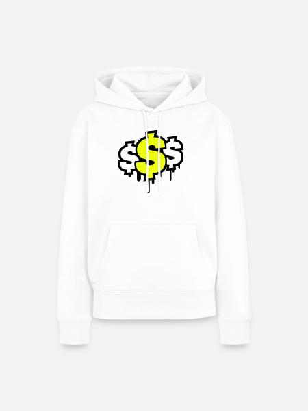 dollar symbol - Frauen Premium Bio Hoodie - Weiß