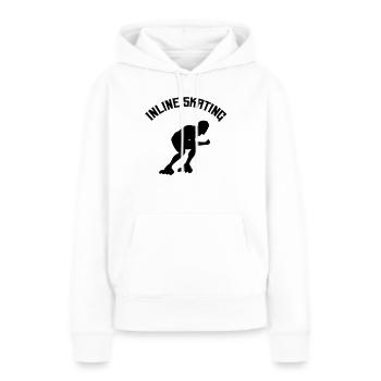 inline skating - Frauen Premium Bio Hoodie - Weiß - Vorne - Julia (174cm)