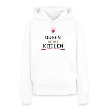 Tablier de cuisine pour un cuisinier parfait - Sweat à capuche Premium bio Femme - blanc - Devant - Julia (174cm)
