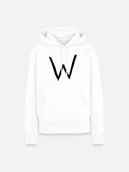 Buchstaben W - Frauen Premium Bio Hoodie - Weiß