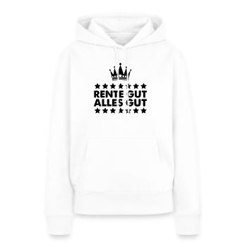 Rente gut alles gut - Frauen Premium Bio Hoodie - Weiß - Vorne - Julia (174cm)